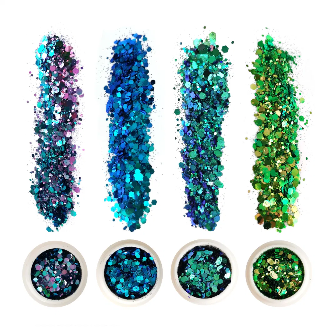 High Sparkle Color Shift Polyester Craft Tumbler Nail Glitter Festival Decoration