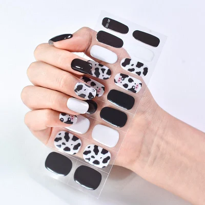 Gel Real 100% 3D Permanent Nail Wraps Polish Strips UV Kawai Gel Warps Semi Cured Nail Sticker