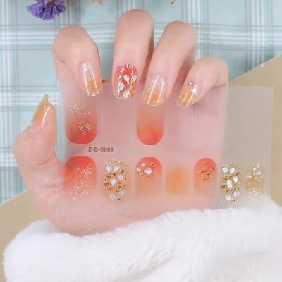 Tiktok Hot Sell Nail Sticker Colorful Series Stickers New Nail Enhancement Stickers